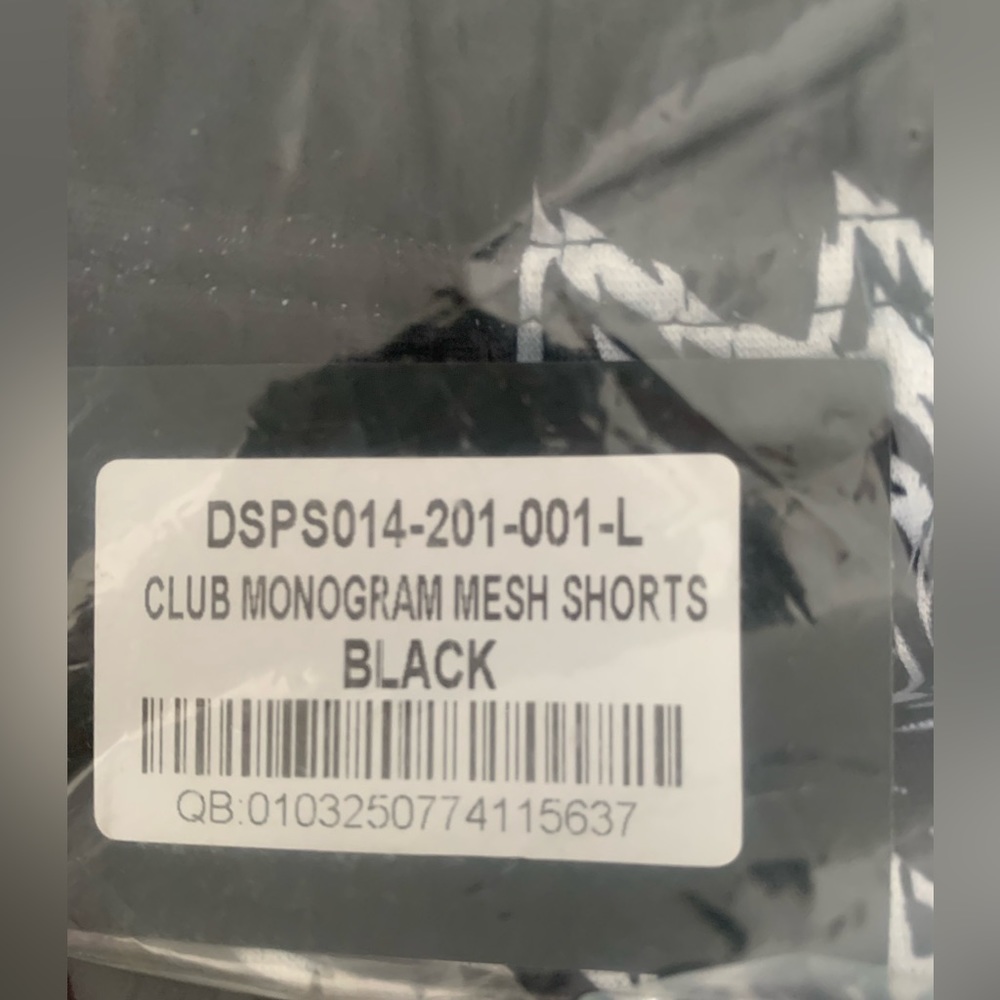 NEW CLUB MONOGRAM MESH SHORTS IN BLACK SIZE:L - Picture 6 of 6